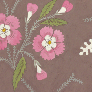 Drawing, Floral design for printed textiles, 1800–1818