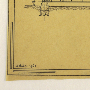 Drawing, Design for a Mass-Operational House Designed by Hector Guimard, Cross Section from the Side, October 1920