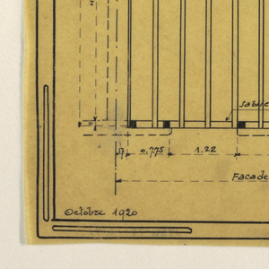 Drawing, Design for a Mass-Operational House Designed by Hector Guimard, Construction Directions, October 1920