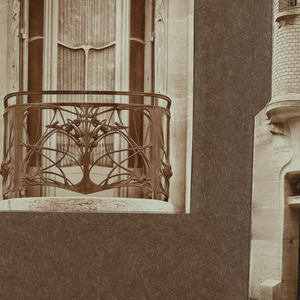Photograph, Detail of Windows and Door of House of Hector Guuimard, 22 Rue Mozart, ca. 1910