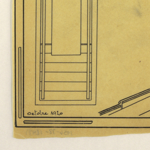 Drawing, Design for a Mass-Operational House Designed by Hector Guimard, Chimney Support Construction, October 1920