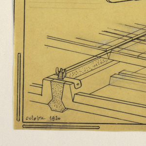Drawing, Design for a Mass-Operational House Designed by Hector Guimard, Construction Directions for supports, October 1920