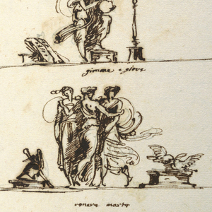 Drawing, Four Antique Goddesses, after 1850