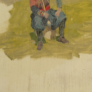 Drawing, Near East, man; donkey, 1868–69