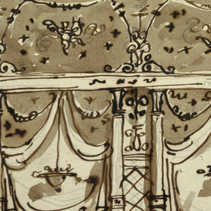 Drawing, Wall and Ceiling Decorations in the Pompeiian Style, ca. 1820