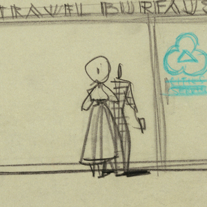 Drawing, Travel bureaus, 1950s