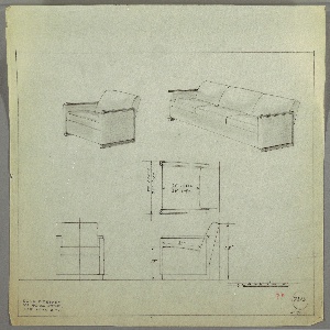 Drawing, Sofa and Chair