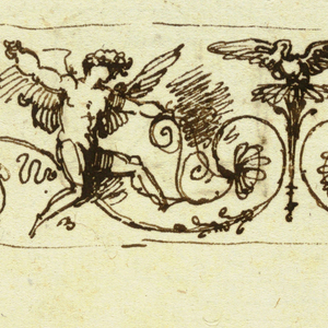 Drawing, Two Friezes, one with Putti, ca. 1815
