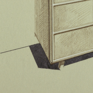 Drawing, Cabinet with 8 panels, 1950s