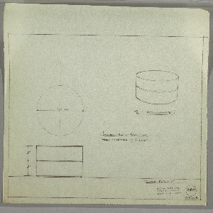 Drawing, Round Stool, Upholstered