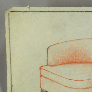 Drawing, Armchair, Wood, Upholster