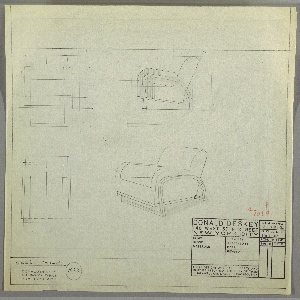 Drawing, Armchair: Metal, Upholstered