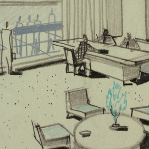 Drawing, Design for the Interior of the Civil Service Travel Bureau, March 12, 1953