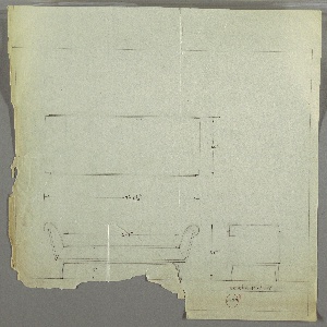 Drawing, Bench with Arms
