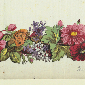 Drawing, Floral design for printed textile, 1800–1818