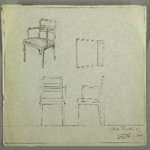 Drawing, Armchair, Wood, Upholster