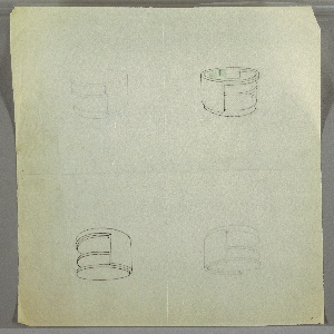 Drawing, End Table, Round, ca. 1930