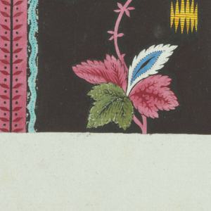 Drawing, Floral design for printed textiles, 1800–1818