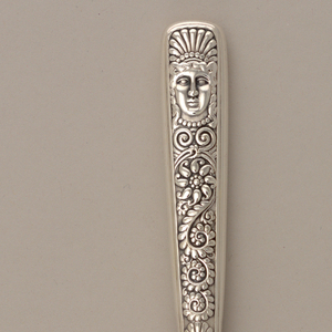 "Assyrian Head" pattern Cheese Scoop, 1885–86