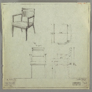Drawing, Armchair, Wood, Upholster