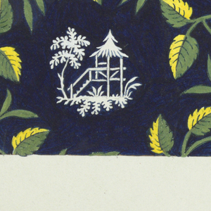 Drawing, Floral design for printed textiles, 1800–1818