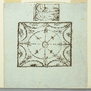 Drawing, Decorated Ceiling and Wall, 1800–1823