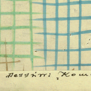 Drawing, Textile Design: Kommers (Commercium), 1923