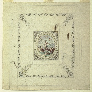 Drawing, Design for Ceiling with Triumph of Galatea, ca. 1800