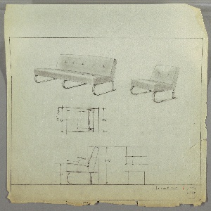 Drawing, Sofa
