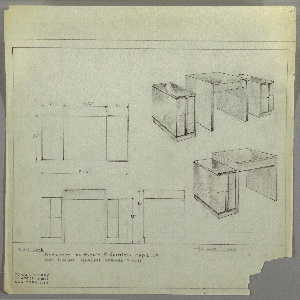 Drawing, Desk with Cabinets, ca. 1930s