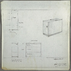 Drawing, Cabinet w/ith Sliding Top