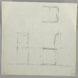 Drawing, Design for a Bent Metal Sidechair
