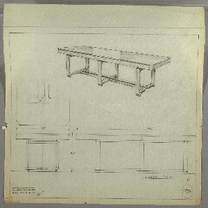 Drawing, Board Room Table, ca. 1930s