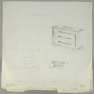 Drawing, Design for an Assymetrical Sideboard in Two Woods