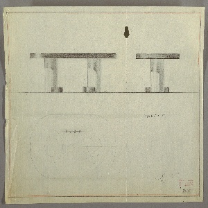Drawing, Table, Conference-Cylindrical Base, ca. 1930s