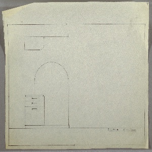 Drawing, Chest of Drawers (Three) with Arc, ca. 1930s