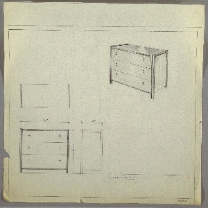 Drawing, Chest of Drawers (Three), ca. 1930s