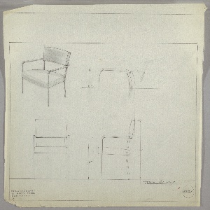 Drawing, Armchair, Metal, 1930s