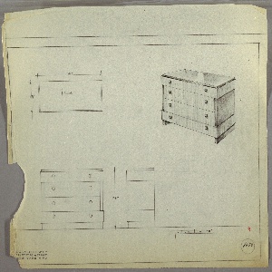 Drawing, Chest of Drawers (Four), ca. 1930s