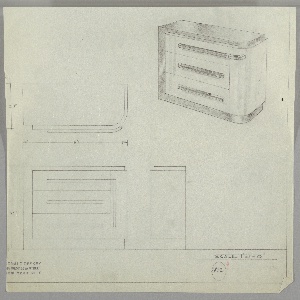 Drawing, Design for Asymmetrical Sideboard
