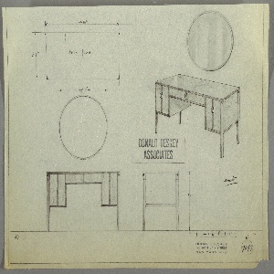 Drawing, Design for a Dressing Table/Desk with Mirror