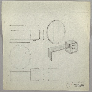 Drawing, Vanity/ Round Mirror, ca. 1930s