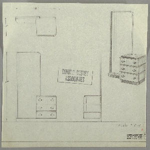 Drawing, Design for a Vanity Cabinet with Mirror