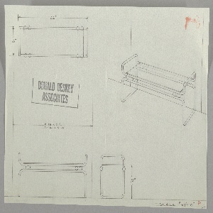Drawing, Design for a Vanity Stand and Mirror, ca. 1933