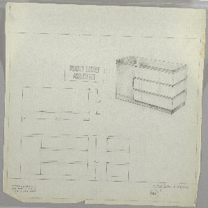 Drawing, Design for Asymmetrical Sideboard