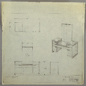 Drawing, Vanity with Tall Mirror, October 30, 1933