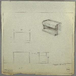 Drawing, End Table w/ Drawer and Shelf
