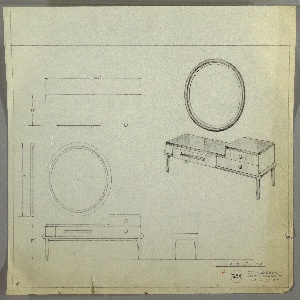 Drawing, Vanity/ Mirror with Double Frame, ca. 1930s