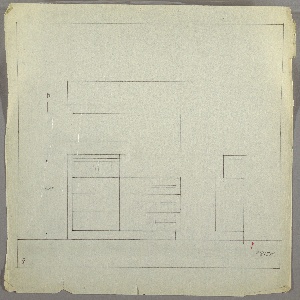 Drawing, Chest of Drawers (Three) with Bookcase, ca. 1930s