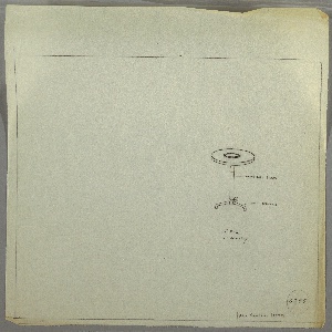Drawing, End Table: Round, with Ashtray